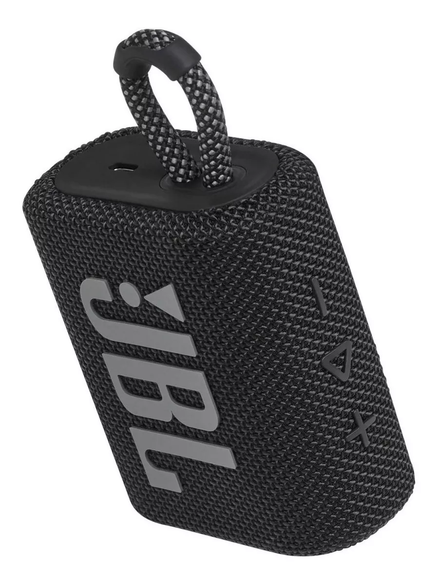Bocina JBL Go 3 JBLGO3 portátil con bluetooth waterproof negra 127V